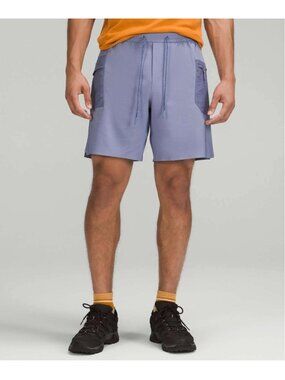 Lululemon Water-Repellent Hiking Shorts 8" Peri Purple Men's Size Large